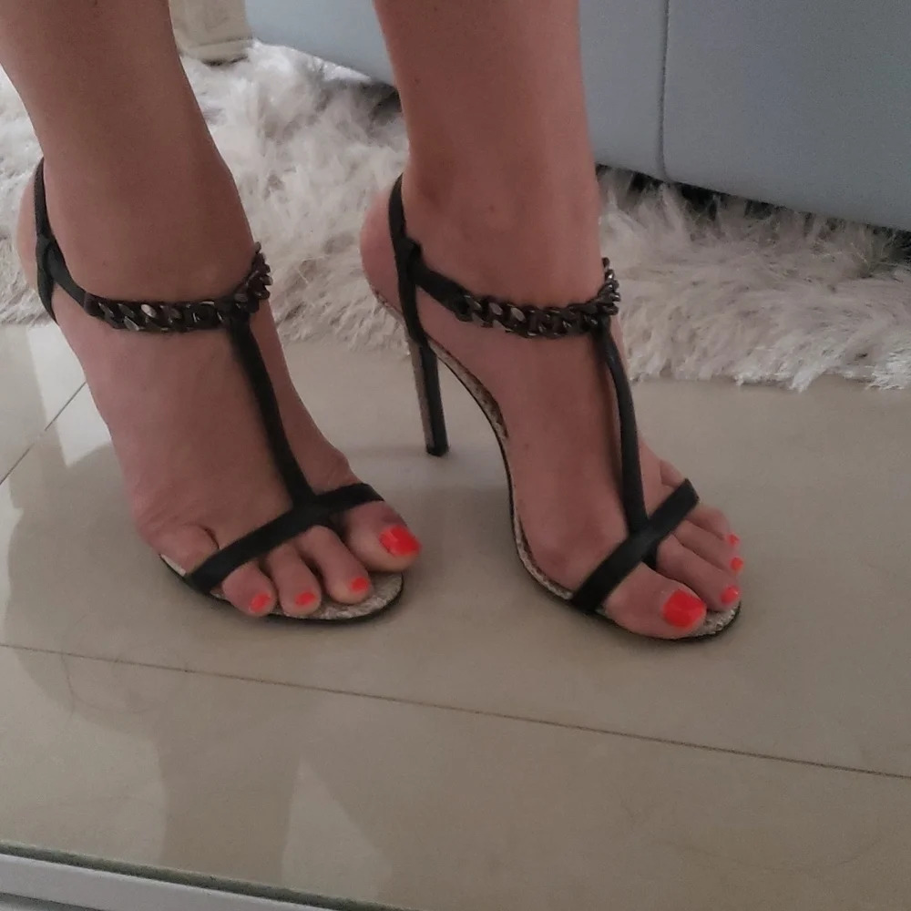 ALLSAINTs made in Italy leather heeled sandals size 6 - Picture 7 of 7